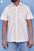 Cotton Men’s Half Sleeved Shirt In Block Print